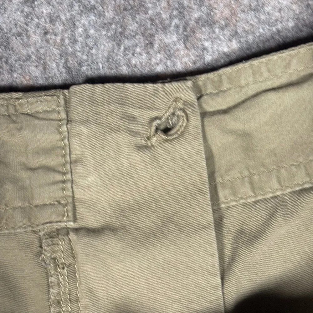 J.Jill Cargo Skirt Women 10 Olive‎ Green Drawstring Cotton Stretch Utility Mini